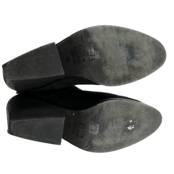 Eileen Fisher Black Leather Tote Ankle Bootie Boots Size 8.5 - Picture 4 of 10